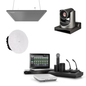 Процесори Відеокамери Мікрофони Мікрофонні масиви Акустичні системи